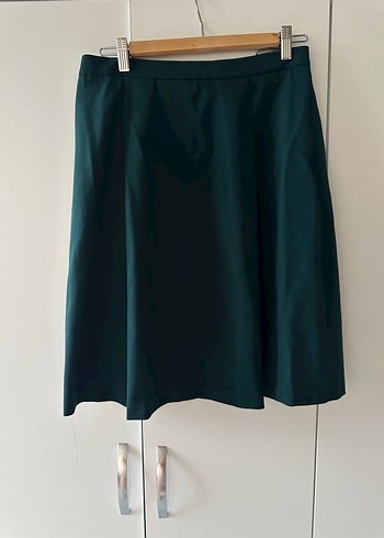 Yeşil Pilili Midi Kadın Etek - Görsel 5