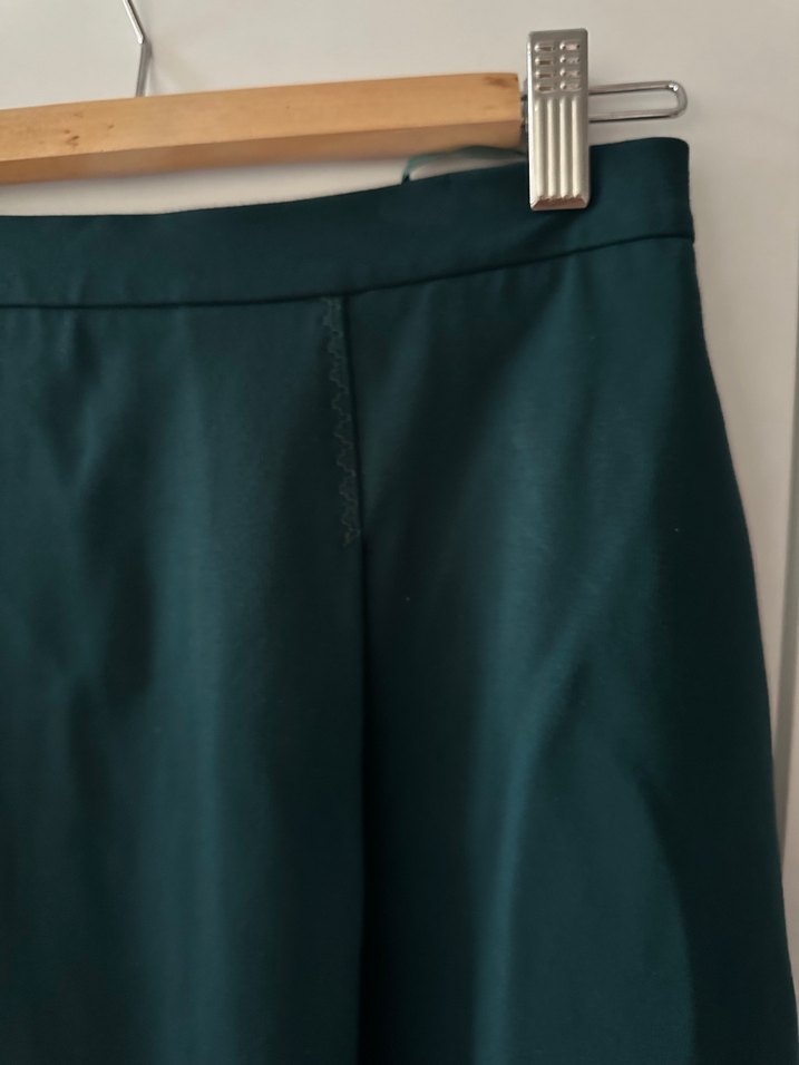 Yeşil Pilili Midi Kadın Etek - Görsel 2