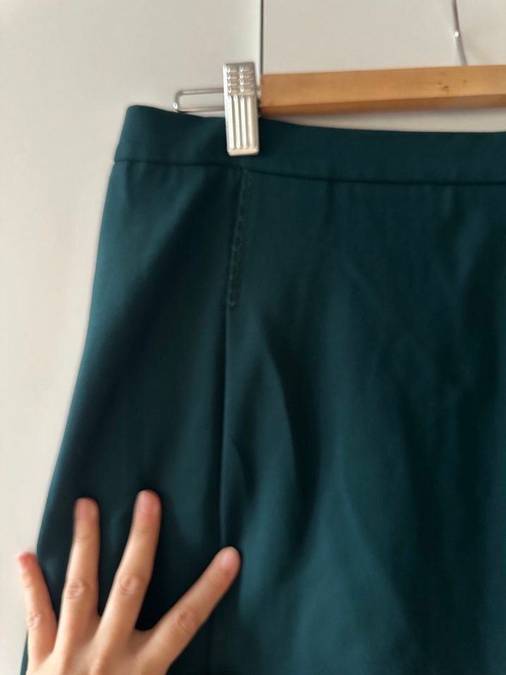 Yeşil Pilili Midi Kadın Etek - Görsel 3