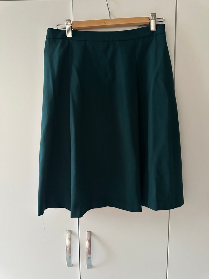 Yeşil Pilili Midi Kadın Etek - Görsel 5