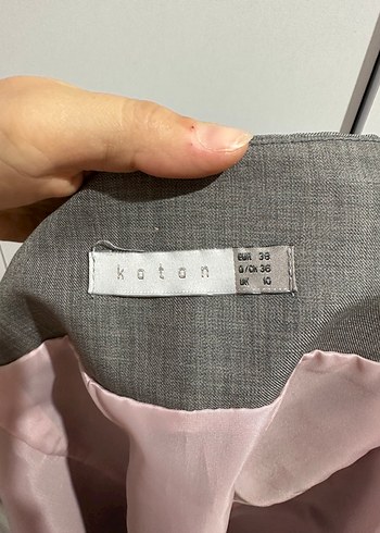 Gri Midi Kalem Etek, Kemerli, Ofis Stili - Görsel 5