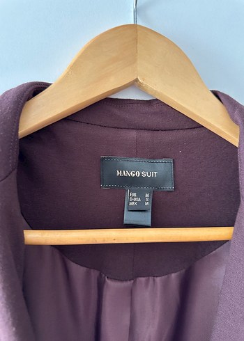 Bordo Düğmeli Kadın Blazer Ceket - Görsel 4