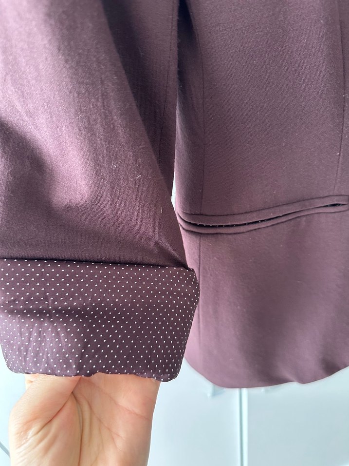 Bordo Düğmeli Kadın Blazer Ceket - Görsel 2