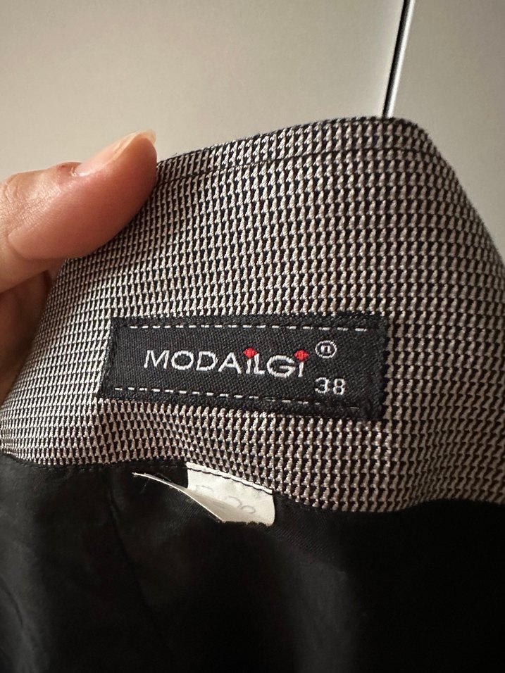 Düğmeli Gri Midi Kadın Etek - Görsel 3