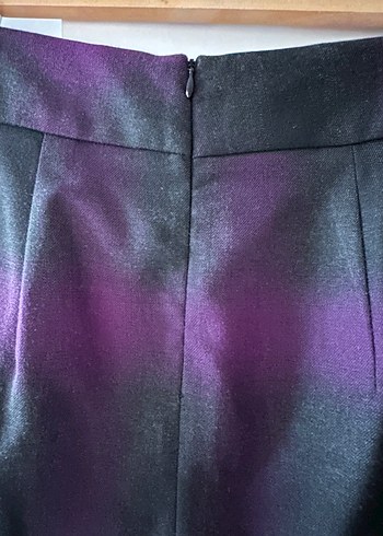 Mor Kuşaklı Midi Kalem Etek - Görsel 7