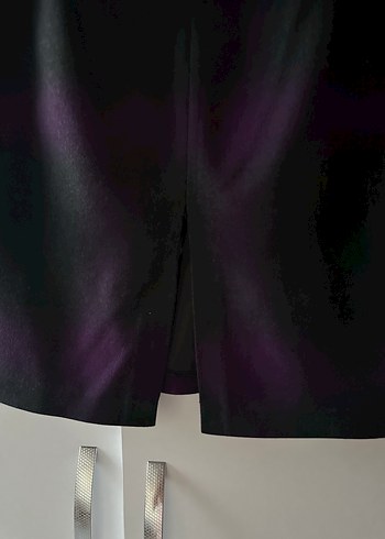 Mor Kuşaklı Midi Kalem Etek - Görsel 6