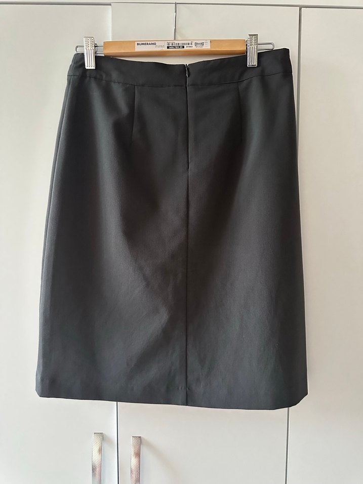 Siyah Midi Piliseli Etek - Görsel 5