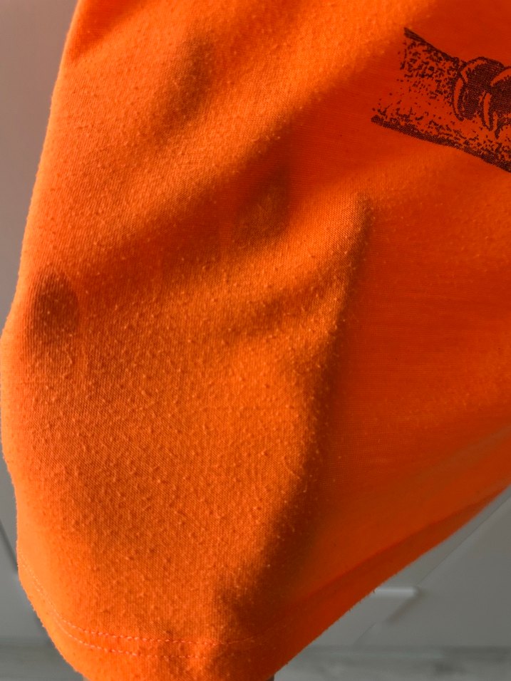 Turuncu Baskılı Kısa Kollu Kadın Tişört - Görsel 5
