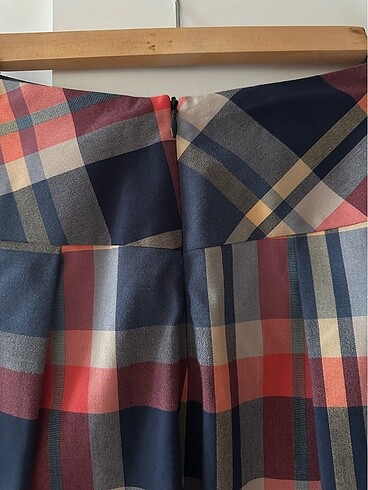 Chima ekose pileli etek - Görsel 7