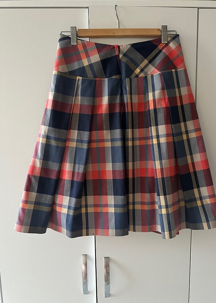 Chima ekose pileli etek - Görsel 2