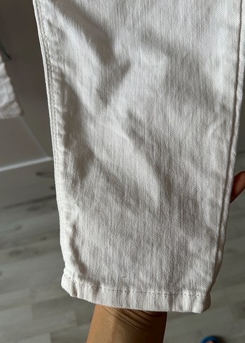 Beyaz Kadın Midi Boy Pamuklu Jean - Görsel 7