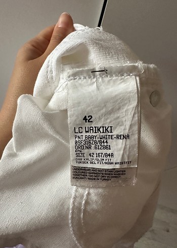 Beyaz Kadın Midi Boy Pamuklu Jean - Görsel 6