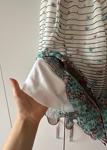 Piliseli Midi Bohem Çok Renkli Kadın Etek - Görsel 4