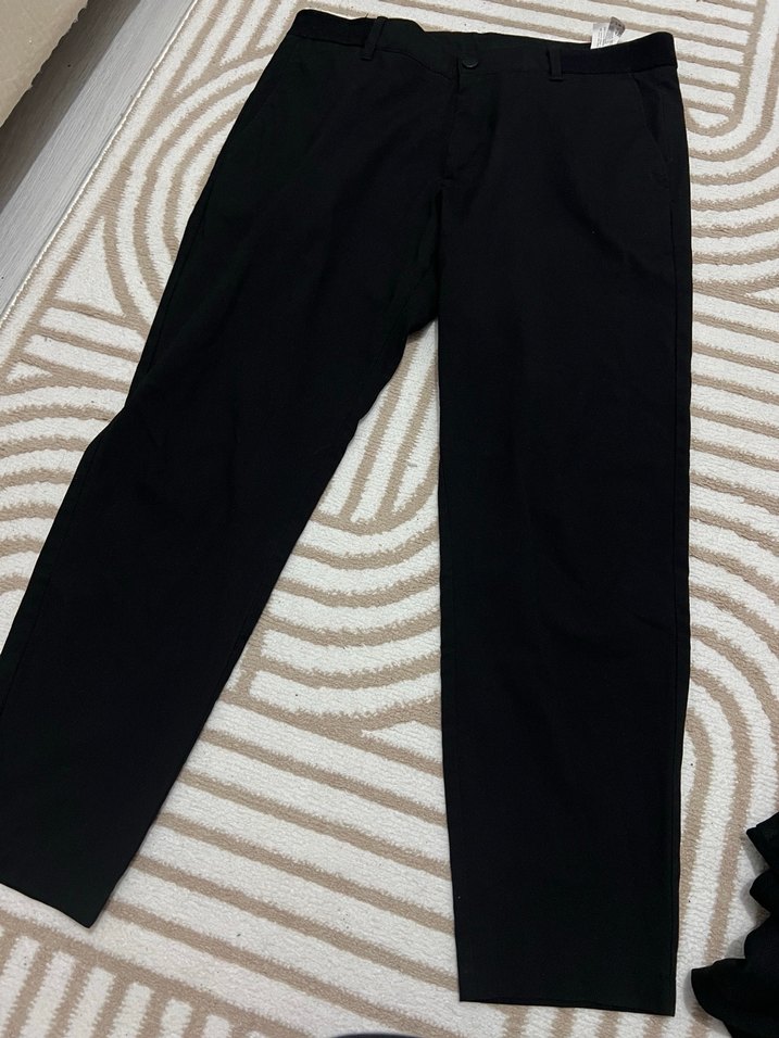 Erkek  Siyah Regular Fit Kumaş Pantolon - Görsel 2