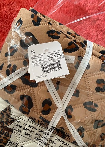 Kahverengi leopar desenli Yatak Örtüsü - Görsel 6