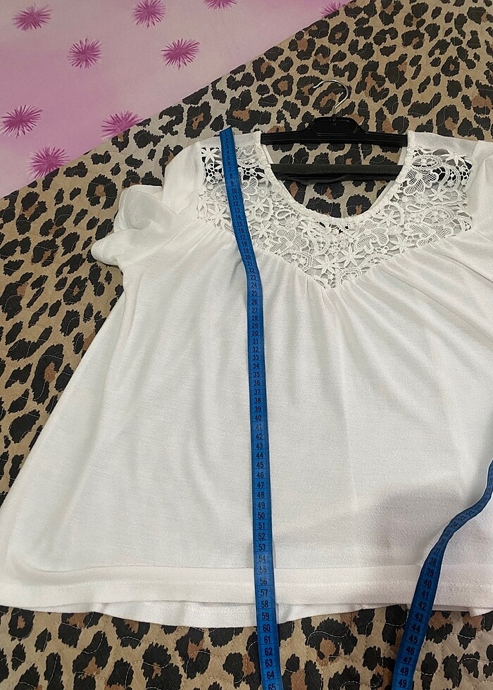 Mudo beyaz güpürlü bluz - Görsel 2