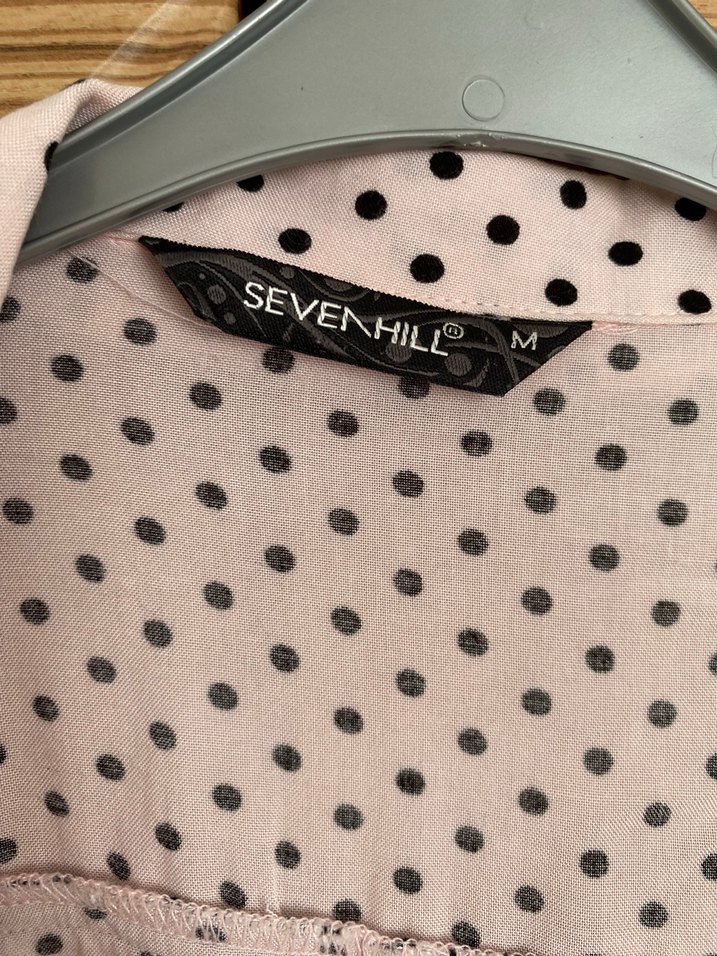 Pudra Puantiyeli Uzun Kollu Bohem Gömlek - Görsel 2