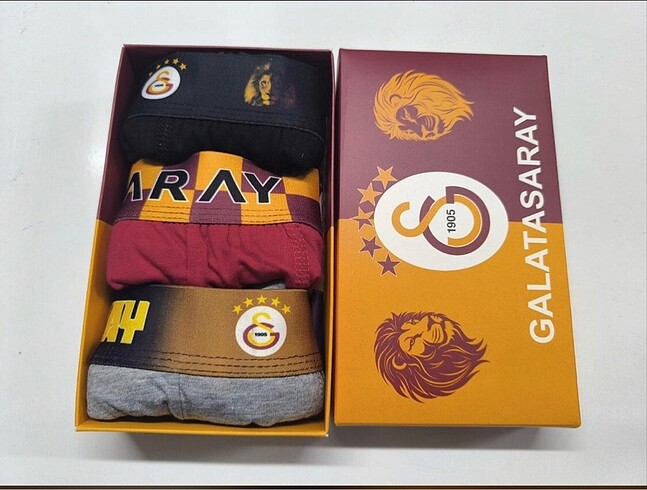 Galatasaray 3 lu Lux Kutu Boxer - Görsel 2