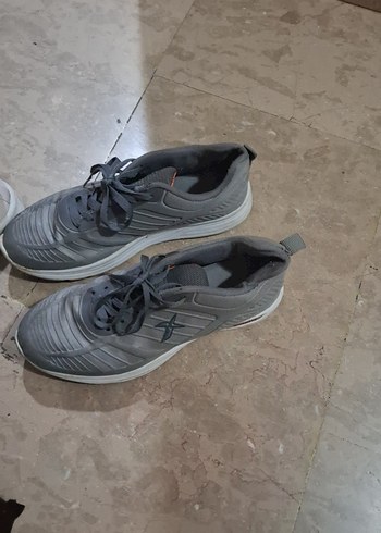 38 Beden gri Renk Gri Bağcıklı Kadın Spor Ayakkabı