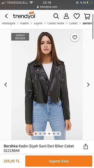 BERSHKA DERİ CEKET