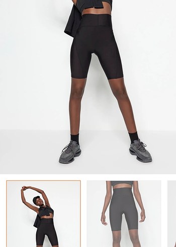 Siyah Mini Spor Tayt