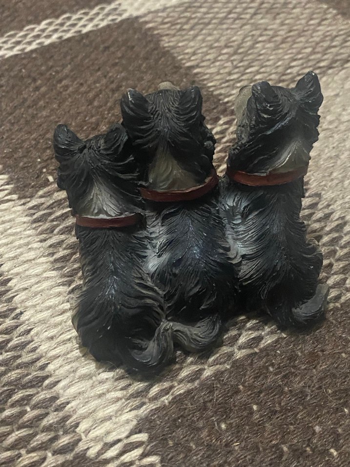 Nostaljik Üçlü Köpek Figürü - Görsel 2