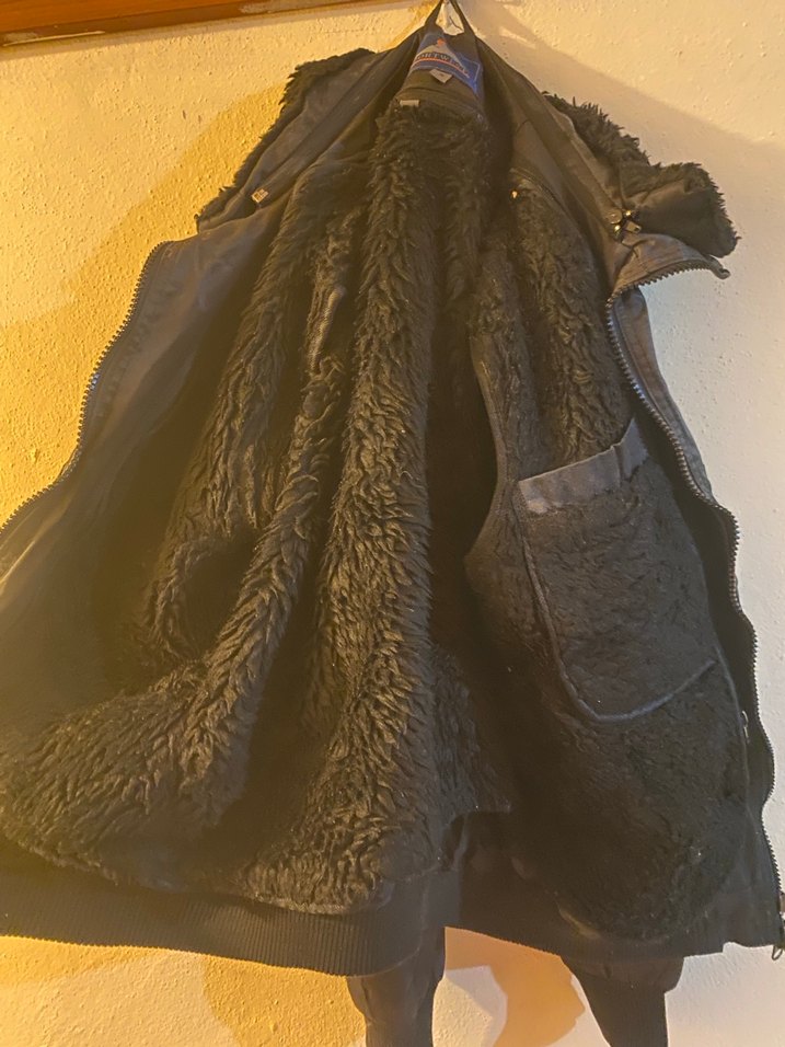 Siyah, Kürklü, Erkek Pilot Ceket - Görsel 3