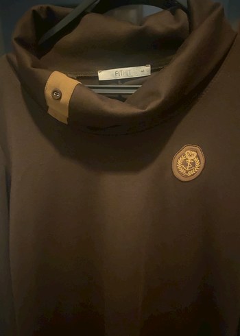 Düğmeli Uzun Kahverengi Elbisr - Görsel 2