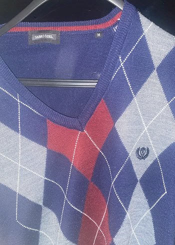 V Yaka Desenli Erkek Triko Kazak - Görsel 2