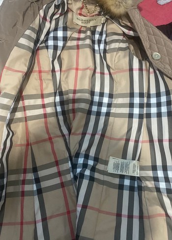 Burberry Düğmeli Kahverengi Kadın Midi Mont Burberry Brit