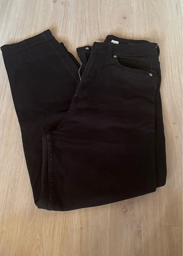 Siyah mom jean - Görsel 2