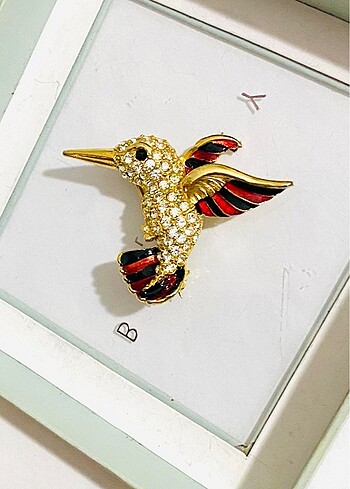 Hummingbird broş vintage