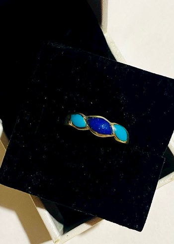 Sterling silver Gumus Yuzuk Turkuaz Lapis Lazuli