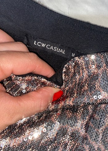 LC Waikiki Leopar desenli pulpayet Mini etek