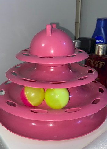 Svein 3 Katlı Toplu Pembe Kedi Oyuncağı - Görsel 3