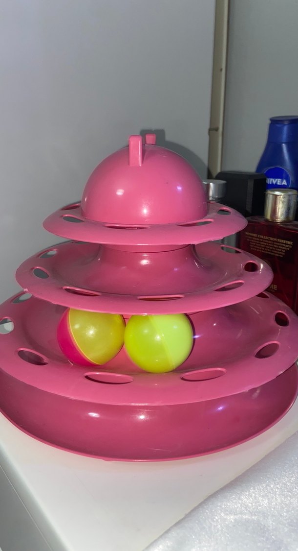 Svein 3 Katlı Toplu Pembe Kedi Oyuncağı - Görsel 3