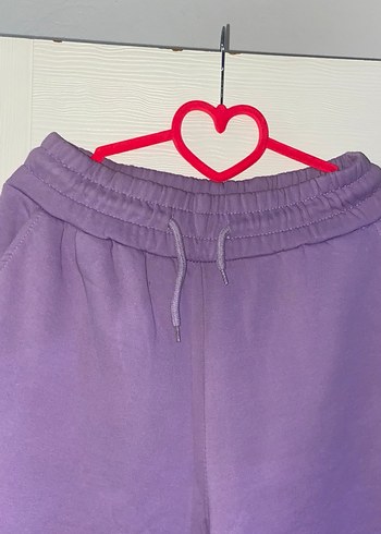 Pastel lila içi şardonlu İspanyol paça eşortman altı - Görsel 2