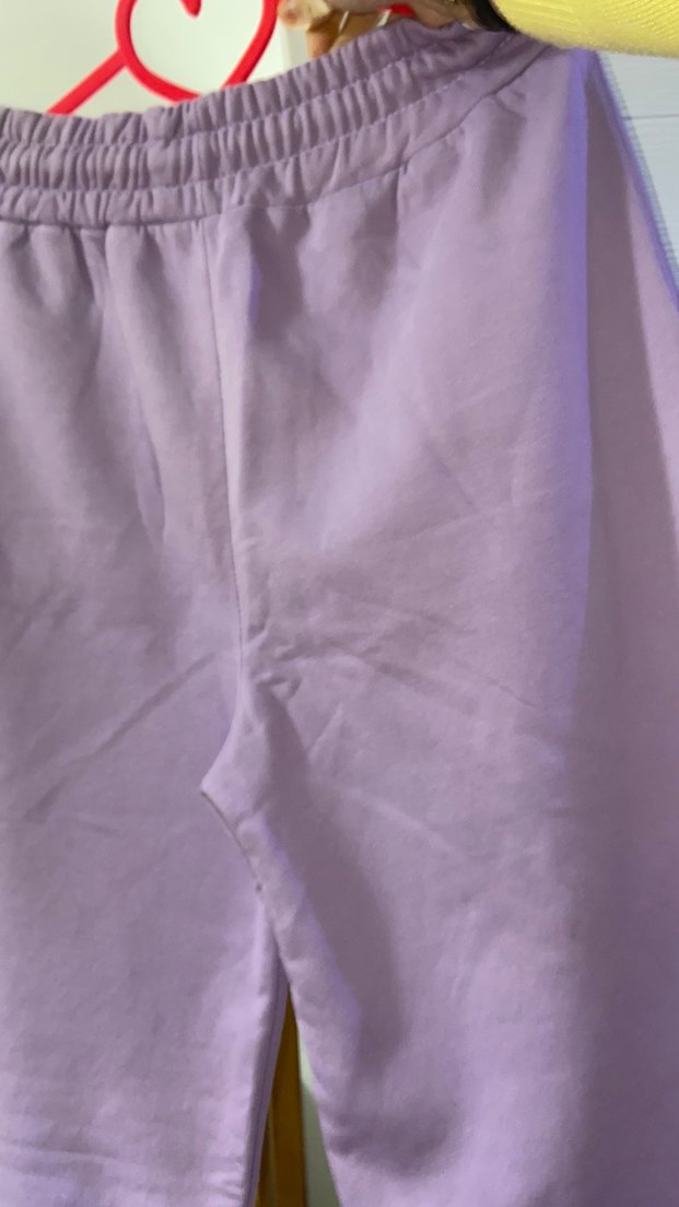 Pastel lila içi şardonlu İspanyol paça eşortman altı - Görsel 4