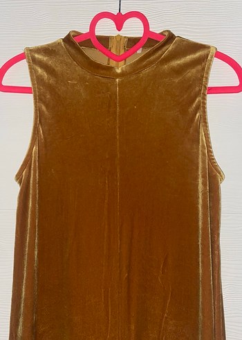 Altın Rengi süet kadife Uzun tulum - Görsel 3