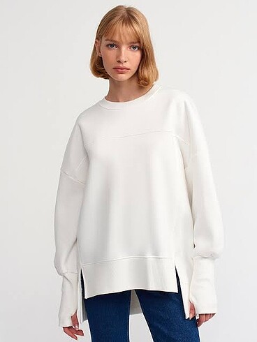 Dilvin sweat ekru oversize