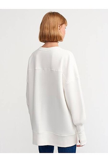Dilvin Dilvin sweat ekru oversize