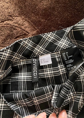 Siyah Ekose Pilili Etek - Görsel 2