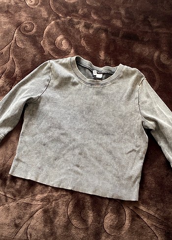 Gri Uzun Kollu bluz h&m - Görsel 2
