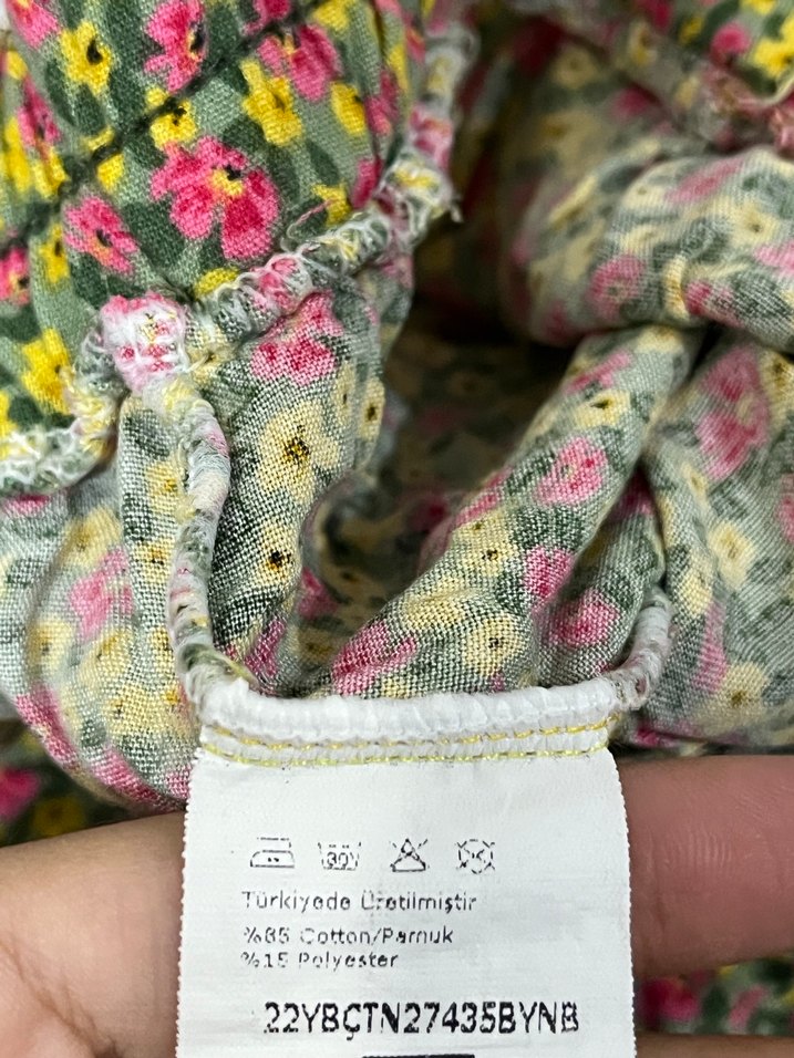 Renkli Çiçek Desenli Mini Etek - Görsel 2