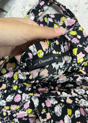 Renkli Çiçek Desenli Volanlı Midi Etek - Görsel 2