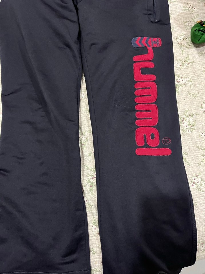 Kadın Kırmızı Hummel Baskılı Fermuarlı Eşofman Altı - Görsel 2