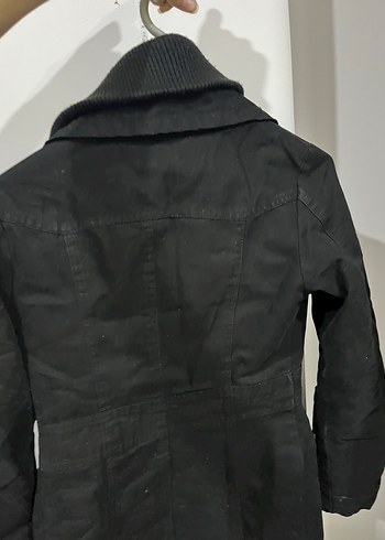 Düğmeli Siyah Deri Kadın Ceket - Görsel 2