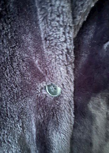 Pullu and bear Kadın Siyah Midi Kürk Detaylı Kaban - Görsel 2