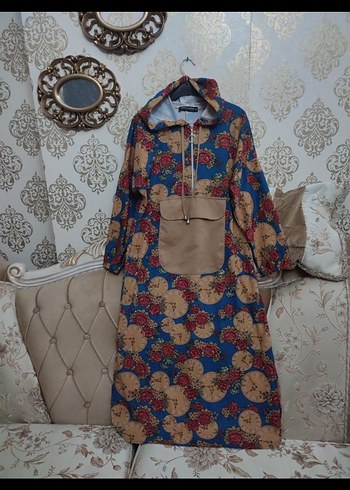 Bohem Uzun Renkli Kapüşonlu tunik tarzı - Görsel 2