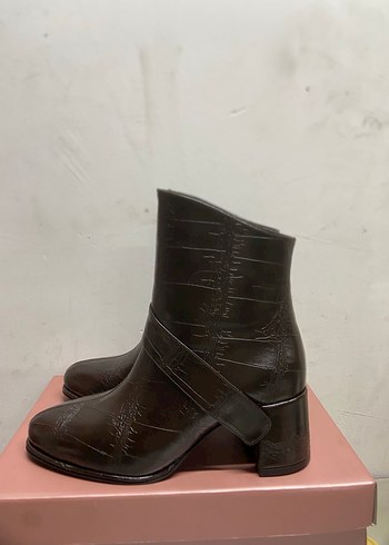 Diğer Koyu Kahverengi Croco Bilek Bot